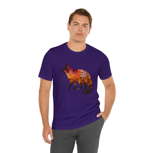 Autumn Fox Silhouette - Short Sleeve Tee